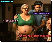 when your friend's grandpa felt lonely after his wife's death, your friend asked you to be her for a month. You needed money so you accepted. Hope you dont get addicted to lifestyle of old housewife as his grandpa really loved and adored his wife. from grandpa feeding milk