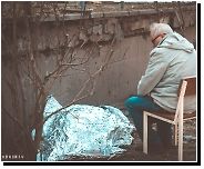 Ukrainian grandfather sits next to the murdered nine-year-old granddaughter from grandfather drinking his granddaughter boobs